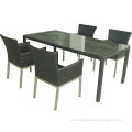 Dining set with aluminum frame